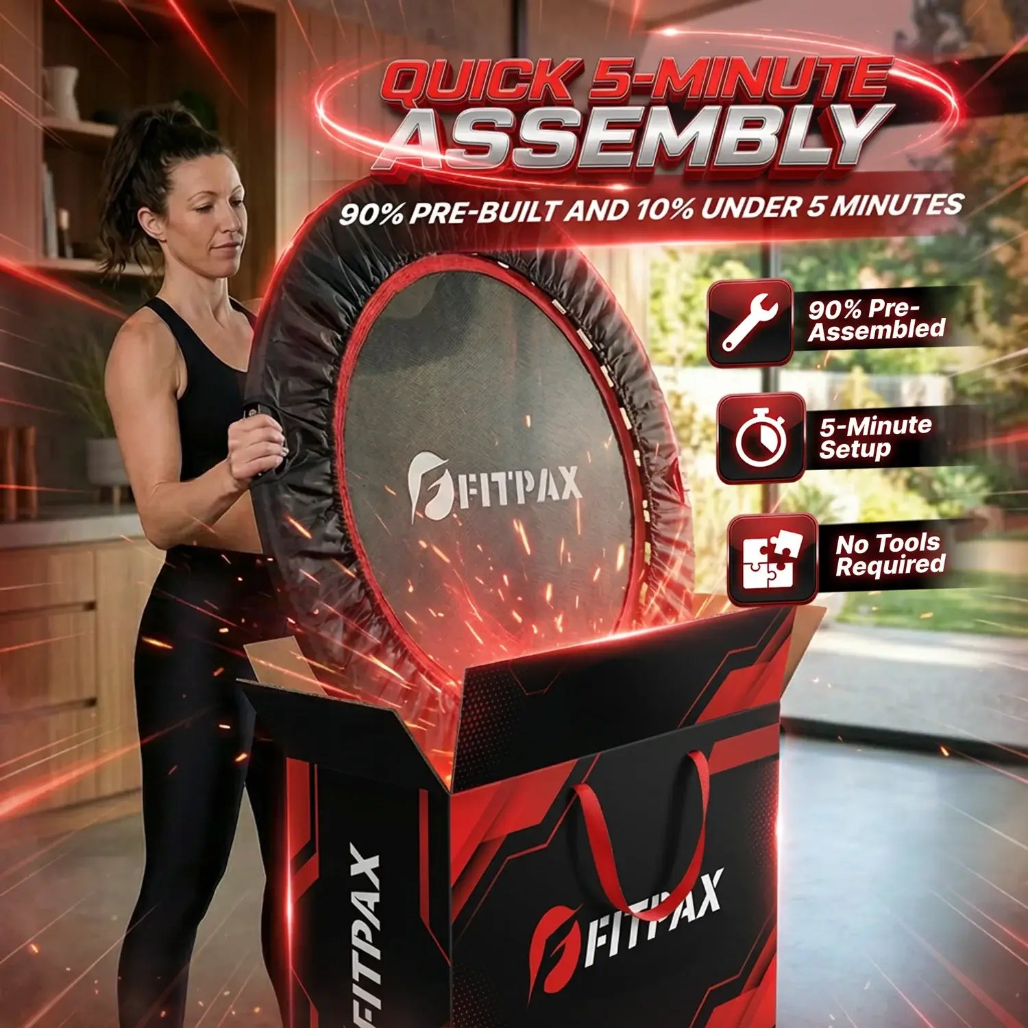 FitPax Stride - At Home Fitness Rebounder